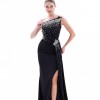 BDM Exclusive Asimetrik Drape İnci Taş Aplikeli Yırtmaçlı Krep Abiye Elbise BDM Exclusive Asimetrik Drape İnci Taş Aplikeli Yırtmaçlı Krep Abiye Elbise