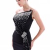 BDM Exclusive Asimetrik Drape İnci Taş Aplikeli Yırtmaçlı Krep Abiye Elbise BDM Exclusive Asimetrik Drape İnci Taş Aplikeli Yırtmaçlı Krep Abiye Elbise
