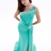 BDM Exclusive Asimetrik Drape İnci Taş Aplikeli Yırtmaçlı Krep Abiye Elbise BDM Exclusive Asimetrik Drape İnci Taş Aplikeli Yırtmaçlı Krep Abiye Elbise