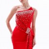 BDM Exclusive Asimetrik Drape İnci Taş Aplikeli Yırtmaçlı Krep Abiye Elbise BDM Exclusive Asimetrik Drape İnci Taş Aplikeli Yırtmaçlı Krep Abiye Elbise