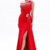 BDM Exclusive Asimetrik Drape İnci Taş Aplikeli Yırtmaçlı Krep Abiye Elbise BDM Exclusive Asimetrik Drape İnci Taş Aplikeli Yırtmaçlı Krep Abiye Elbise