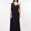 BDM Exclusive Couture Tek Omuz Taş Detaylı Uzun Abiye Elbise BDM Exclusive Couture Tek Omuz Taş Detaylı Uzun Abiye Elbise