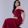 BDM Exclusive Kare Yaka Korsaj Detaylı Drapeli Dantel Balık Nikah Abiye Elbise