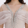 BDM Exclusive Organze Drape Detaylı Taş İşlemeli Premium Abiye Elbise