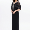 BDM Exclusive Organze Drape Detaylı Taş İşlemeli Premium Abiye Elbise