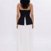 BDM Exclusive Straplez Kalp Yaka Peplum Taş Kemerli Premium Abiye Elbise