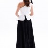 BDM Exclusive Tek Omuz Piliseli Peplum Çiçek Aplikeli Uzun Saten Abiye Elbise