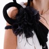 BDM Exclusive Tek Omuz Piliseli Peplum Çiçek Aplikeli Uzun Saten Abiye Elbise