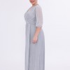 BDM Exclusive Simli Şifon Kruvaze Taş-İnci Çakmalı Truvakar Kol Büyük Beden Abiye BDM Exclusive Simli Şifon Kruvaze Taş-İnci Çakmalı Truvakar Kol Büyük Beden Abiye
