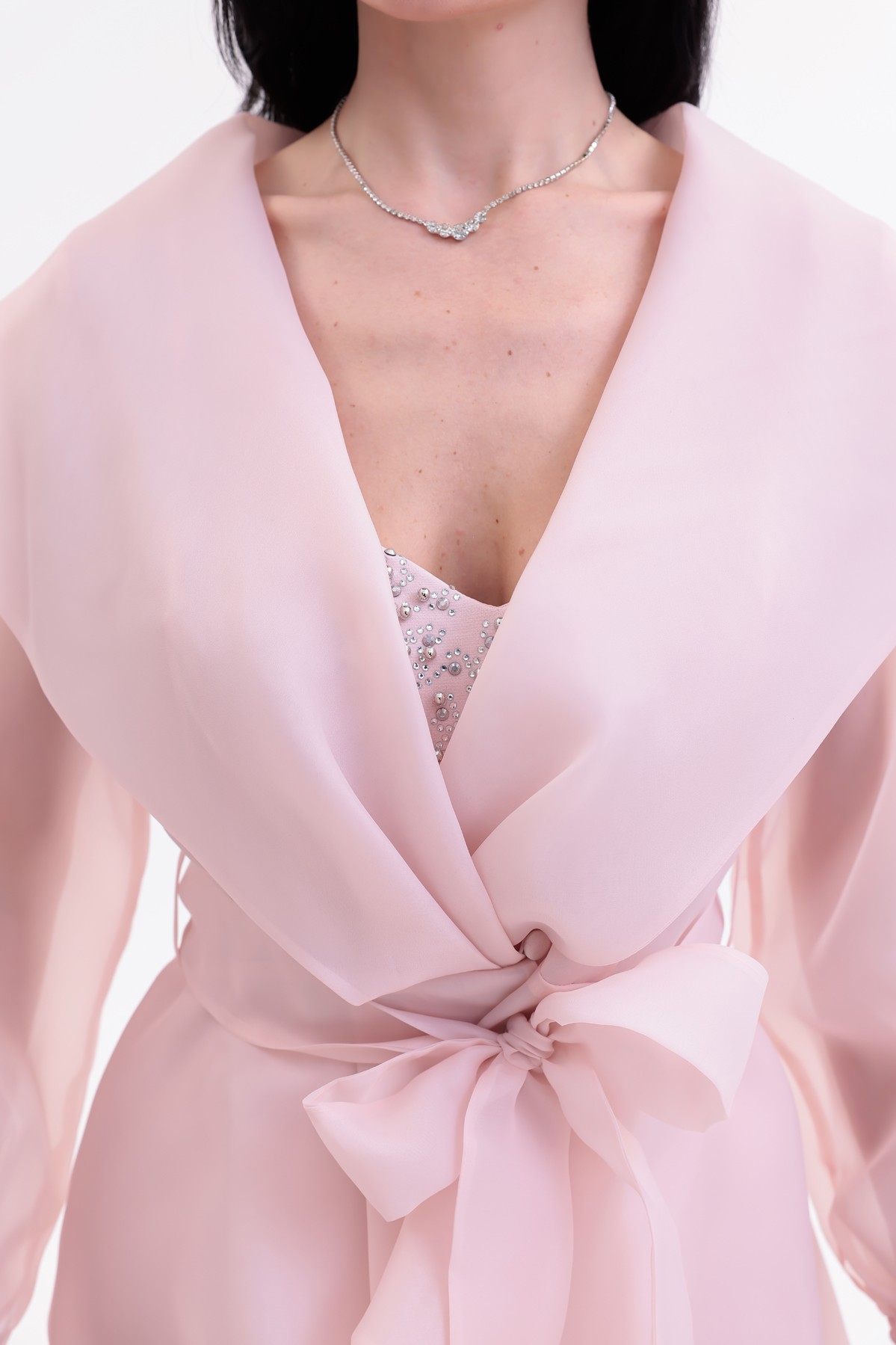 BDM Exclusive Taş İşlemeli Peplum Ceketli Premium Abiye Etek Takım