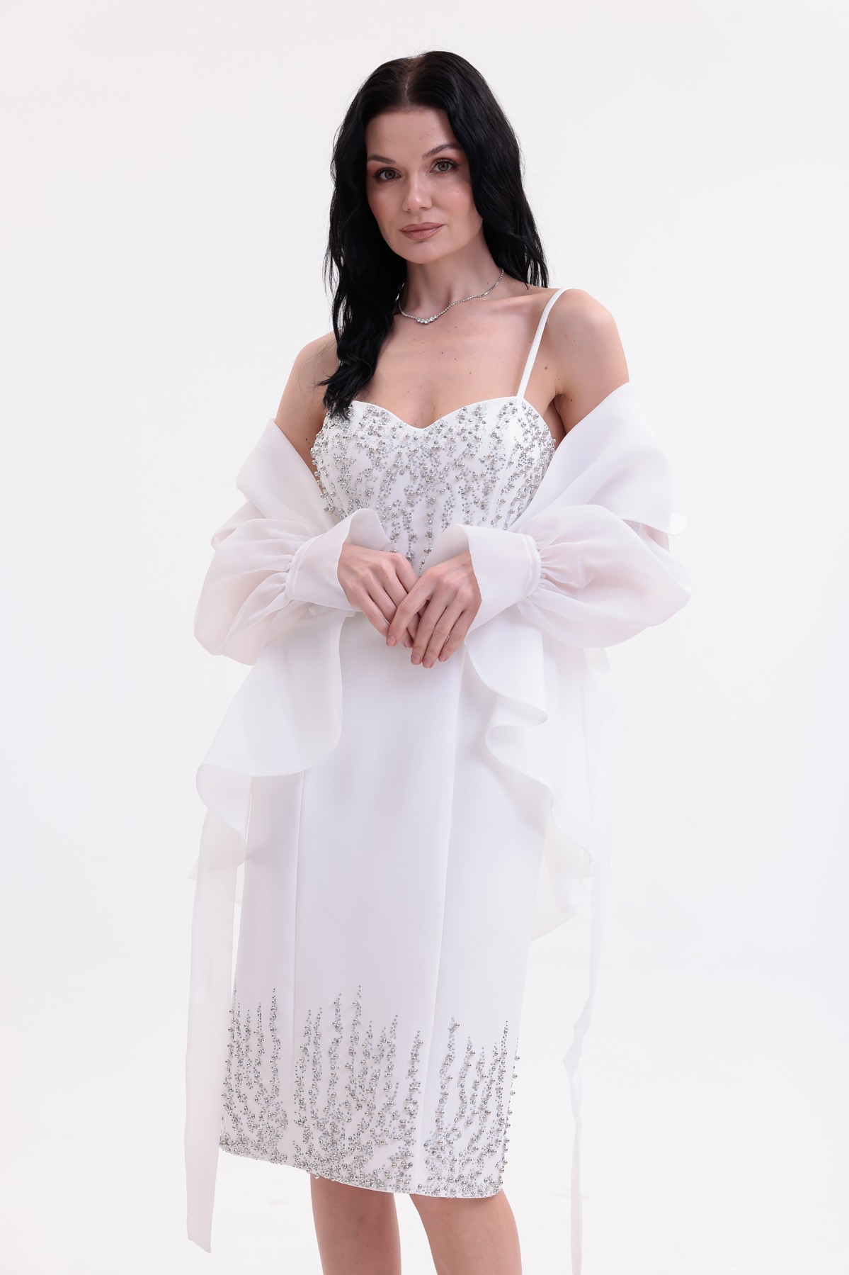 BDM Exclusive Taş İşlemeli Peplum Ceketli Premium Abiye Etek Takım