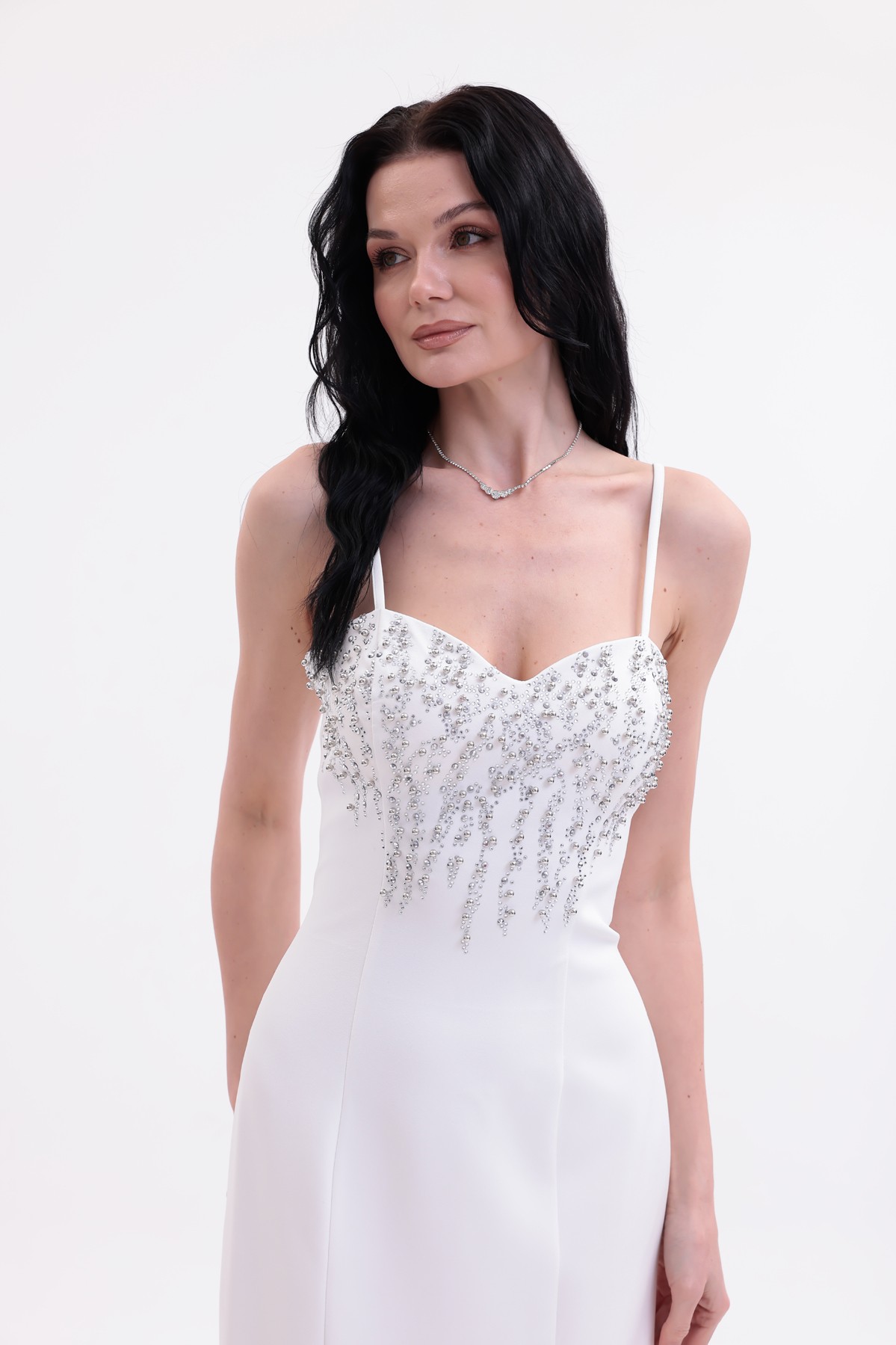 BDM Exclusive Taş İşlemeli Peplum Ceketli Premium Abiye Etek Takım