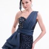 BDM Exclusive Taş İşlemeli Şifon Drape Detaylı Premium Abiye Elbise