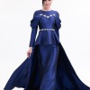 BDM Exclusive Tafta Taş İşlemeli Drape Kollu Peplum Premium Abiye Elbise