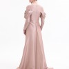 BDM Exclusive Tafta Taş İşlemeli Drape Kollu Peplum Premium Abiye Elbise