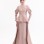 BDM Exclusive Tafta Drape Kollu Peplum Bel Taşlı Premium Abiye Elbise