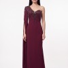 BDM Exclusive Couture Tek Omuz Taş Detaylı Uzun Abiye Elbise BDM Exclusive Couture Tek Omuz Taş Detaylı Uzun Abiye Elbise